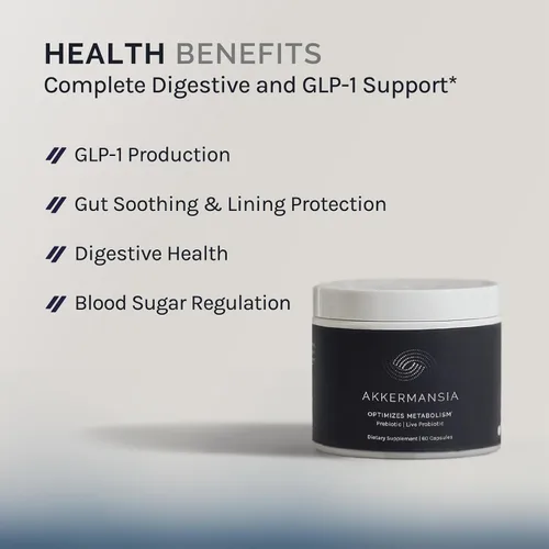 Miniatura 2 de InfiniWell Probiótico Akkermansia para la salud digestiva, apoya la longevidad saludable, la inmunidad y un microbioma intestinal equilibrado
