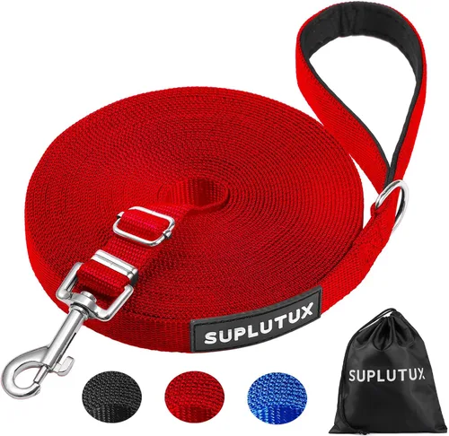 Miniatura 9 de Correa de plomo larga para entrenamiento exterior de perro de 30 pies, ajustable, correa de entrenamiento de perro para perros grandes, medianos