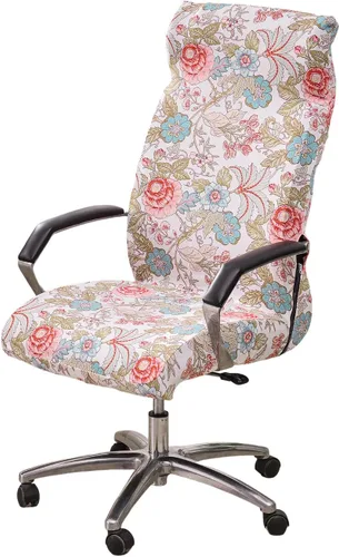 Miniatura 39 de CRFATOP Funda elástica para silla de oficina de computadora con cremallera duradera, funda para silla de escritorio giratoria universal, respaldo