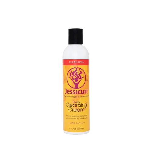Jessicurl, Island Fantasy, crema limpiadora para el cabello, 8 onzas líquidas, champú hidratante para cabello rizado, champú sin sulfatos para