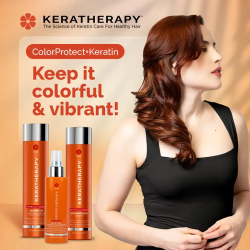 Miniatura 9 de KERATHERAPY Champú protector de color con infusión de queratina, 10.1 onzas líquidas, 10.1 fl oz – Champú protector de color sin gluten para cabello