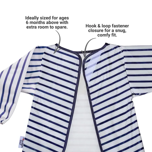Miniatura 5 de Bata impermeable para padres, Rayas azules