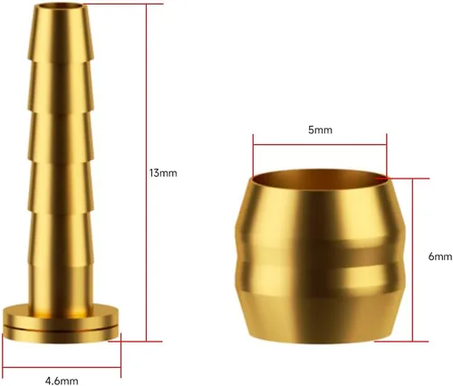 Miniatura 2 de Juego de 20 piezas de freno de bicicleta de oliva y púa – YaderJove Bicycle Brass Olive and Steel Connecting Insert kit para manguera de freno