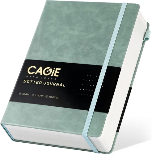 Miniatura 27 de CAGIE Cuaderno rayado, 320 páginas cuaderno rayado grueso para la universidad, papel de 100 g/m², diarios de tapa dura de cuero A5 para escribir Azul