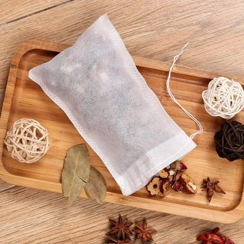 Miniatura 4 de 100 bolsas de té grandes – Bolsas de filtro de té vacías desechables sin desorden bolsas de malla con cordón para concentrado/café helado, hierbas