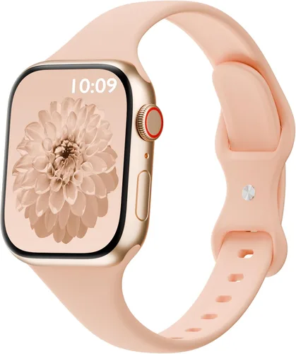 Miniatura 17 de Bandas delgadas de silicona deportivas compatibles con Apple Watch de 38mm 42mm 40mm 44mm 41mm 45mm 46mm 49mm, correa de repuesto delgada y estrecha