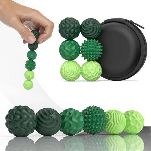 Miniatura 16 de Bolas Magnéticas de Silicona Juguete Fidget para Adultos, Bolas de Imanes de Silicona Suave, 2PCS Extra Grandes de 40.5mm Juguetes Sensoriales