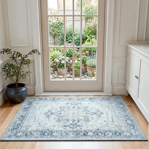 Miniatura 42 de Lofus 8x10 Alfombras de área para sala de estar, alfombra de área lavable, alfombras para dormitorio, cocina, alfombra vintage boho, alfombra suave