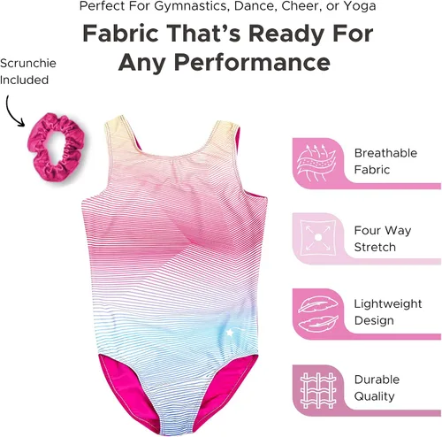 Miniatura 14 de Destira Premium Closed Back Gymnastics Leotards for Girls - Snug Performance Fit (Size Up for Comfort), GIRLS/CHILD Sizes