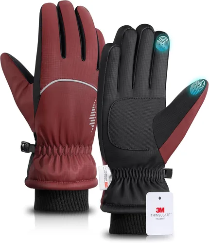 Miniatura 8 de rivmount Guantes de invierno para mujeres y hombres, guantes térmicos de esquí para clima frío con cálidos, impermeables, pantalla táctil