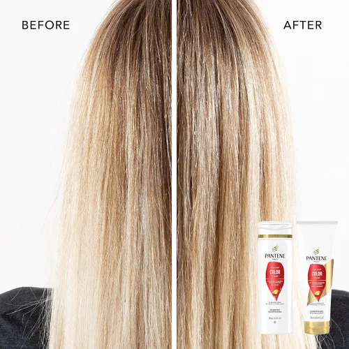 Miniatura 2 de Pantene Set de champú, acondicionador y tratamiento para el cabello, brillo de color radiante, seguro para cabello teñido