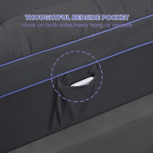 Miniatura 4 de ABENE Cubrecolchón de espuma viscoelástica de 3 pulgadas de doble capa para cama individual, almohada de 2 pulgadas de espuma viscoelástica más 1
