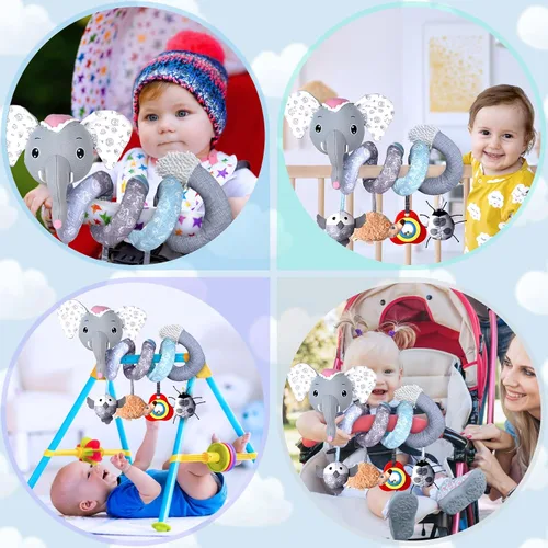 Miniatura 4 de MONSTIME Juguetes Musicales para Asiento de Automóvil Juguetes para Recién Nacidos, Juguetes para Cochecito Juguetes para Bebés 0-6 Meses Juguetes