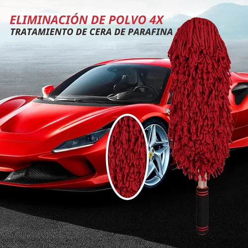Miniatura 4 de Plumero para Auto Exterior Sin Rayones, Kit de Cepillo Suave para Auto para Camión, SUV, RV y Motocicleta, Pelo de Algodón Encerado, Plumeros