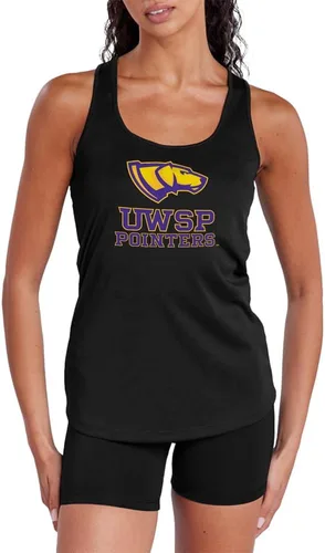 Miniatura 368 de Camiseta deportiva sin mangas oficial de NCAA Collegiate para mujer, con espalda cruzada, colección con logotipo primario