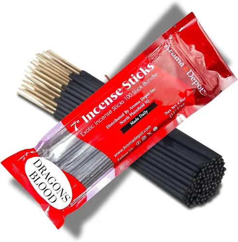 Aroma Depot Dragon's Blood - Varitas de incienso de 7 pulgadas, 85 unidades, 7 pulgadas cada una, quema de 35 a 45 minutos, fragancia exótica de
