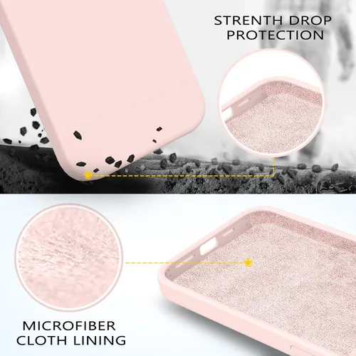 Miniatura 117 de GUAGUA Funda compatible con iPhone 17 Pro Max de 6.9 pulgadas, silicona líquida, goma de gel suave, delgada, forro de microfibra delgada