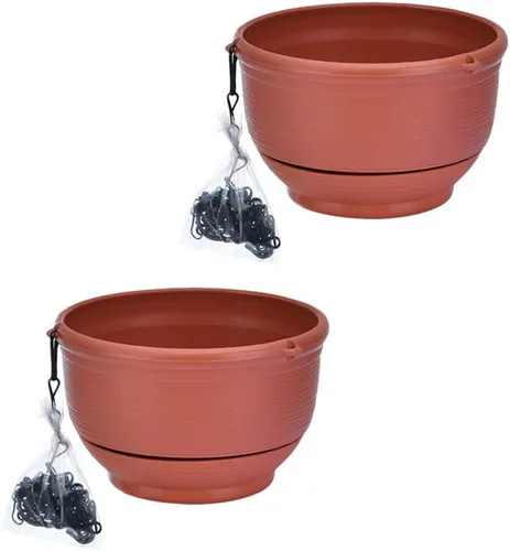 Miniatura 10 de Cabilock Cesta de riego automático, 2 piezas, maceta colgante de riego automático para interiores y exteriores, cesta colgante de plantas verdes