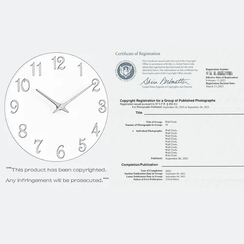 Miniatura 8 de Roymnie Reloj de Pared, Relojes de Pared Modernos de 10 Pulgadas Operados con Batería, Reloj Silencioso Sin Tictac Decorativo para Cocina, Sala