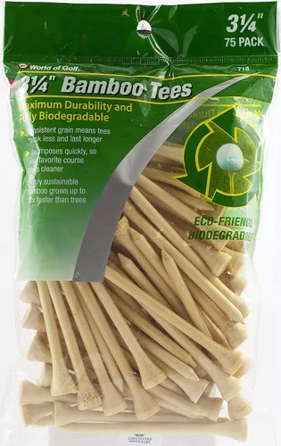 Miniatura 4 de JEF World of Golf 717 - Camisetas de golf de bambú de 2-3/4 pulgadas (paquete de 100), naturales