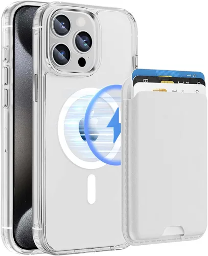 Miniatura 29 de Funda magnética para iPhone 12 Pro Max, cartera magnética desmontable con soporte para tarjetas, [compatible con MagSafe] grado militar, a prueba