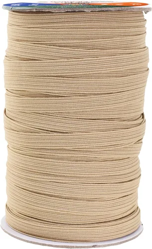 Miniatura 228 de Mandala Crafts - Rollo de cordón elástico plano para costura y manualidades Blanco