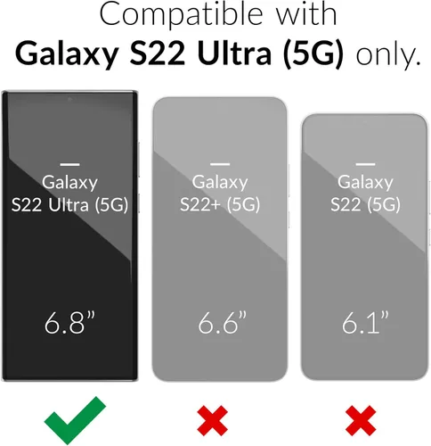 Miniatura 2 de Crave Funda para Galaxy S22 Ultra, funda de doble capa de protección a prueba de golpes para Samsung Galaxy S22 Ultra 5G (6.8 pulgadas) - Negro
