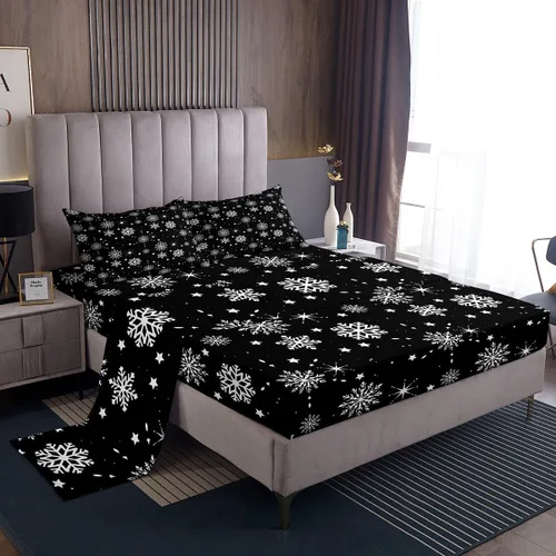 Miniatura 12 de Erosebridal Sábanas de Telaraña Juego de Sábanas Feliz Halloween Juego de Ropa de Cama de Líneas Rayas Geométricas Tamaño King Sábana Plana Amarillo