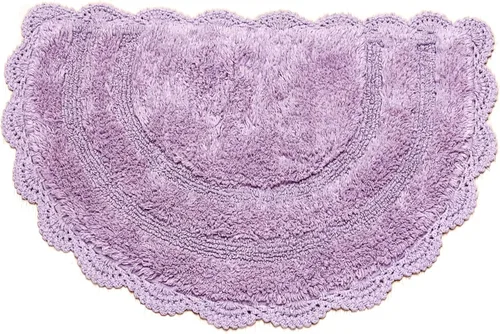 Miniatura 45 de Chardin home Alfombra de baño de ganchillo beige, alfombra de baño ovalada 100% algodón con borde de ganchillo artesanal hecho a mano, alfombra