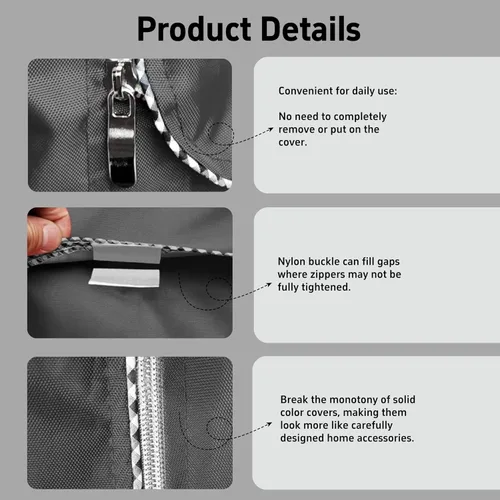 Miniatura 4 de MBOOM Cubierta para lavadora/secadora, 600D Oxford impermeable a prueba de polvo, protección completa, adecuada para lavadora de carga frontal, 27