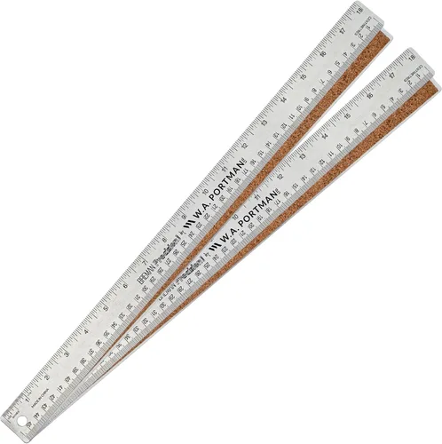 Miniatura 12 de Regla de metal de 12 pulgadas de Breman Precision con respaldo de corcho – Regla de borde recto de acero inoxidable, flexible, antideslizante