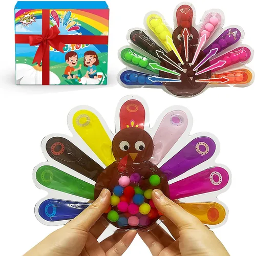 Juguetes de clasificación de color, juguetes sensoriales para apretar para niños pequeños, juguete sensorial de habilidades motoras finas, juguetes