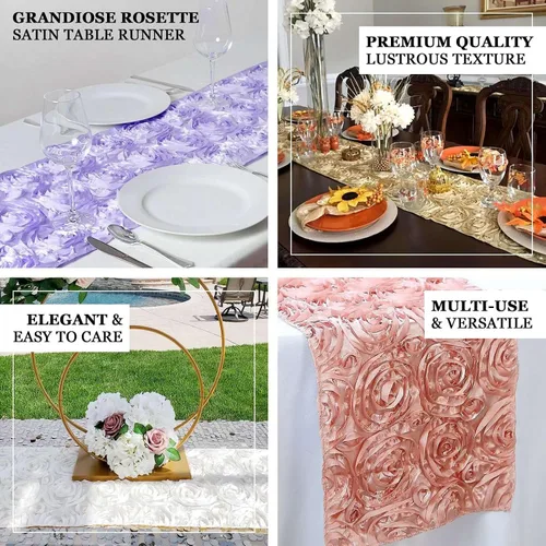 Efavormart Wonderland Rosette Premium Corredores de mesa para bodas, fiestas, banquetes, decoración, aptos para mesas rectangulares y redondas -