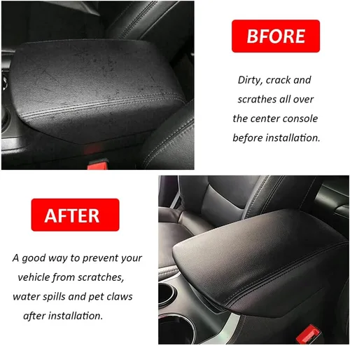 Miniatura 2 de DEYTOP Funda para reposabrazos de consola para Ford Explorer 2011-2019 Almohadilla de protección para consola central para Explorer 2019 2017