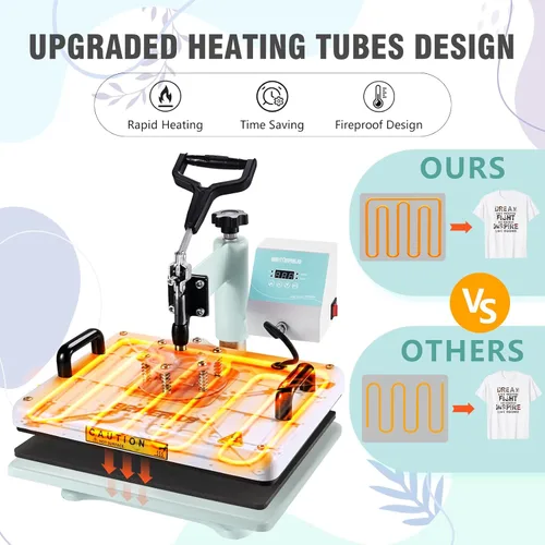 Miniatura 5 de BetterSub - Máquina de prensa de calor 5 en 1 de 12 x 15 pulgadas, prensa de sublimación de calidad industrial con accesorio para vaso de 30oz