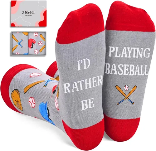 Miniatura 11 de Zmart Hombre Mujer Regalos Deportivos - Calcetines de Sóftbol, Levantamiento, Baloncesto, Béisbol, Hockey, Fútbol