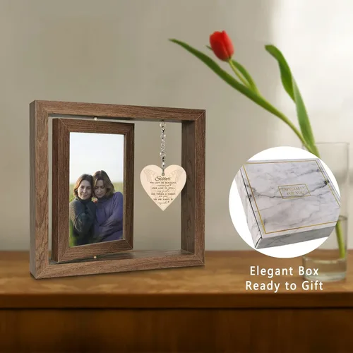 Miniatura 2 de EYITUPC Regalos de condolencias por la pérdida de la hermana, marco conmemorativo en recuerdo de hermana, regalos de duelo y duelo para mostrar dos