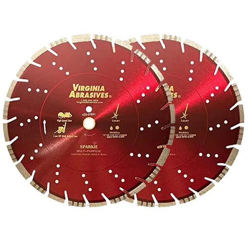 Miniatura 20 de Virginia Abrasives 425-08408 - Hoja de diamante de hormigón de uso general UV de 9 pulgadas - Cortador húmedo y seco para hormigón/asfalto