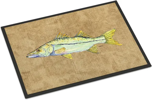 Caroline's Treasures 8819MAT Snook - Felpudo de 18 x 27 pulgadas, para interiores y exteriores, para entrada, antideslizante, lavable, de pelo bajo,