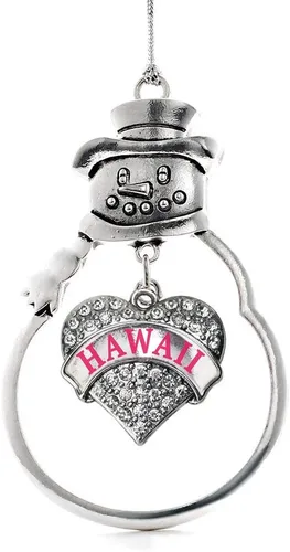 Miniatura 50 de Inspired Silver - Big Sis - Adorno de Navidad plateado - Adorno de árbol de Navidad con dije de corazón con circonita cúbica - Decoración colgante