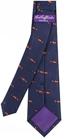 Miniatura 9 de AUSCUFFLINKS Corbatas deportivas y especiales Corbatas para hombres Lazos tejidos ajustados para el cuello Regalo para colega de trabajo