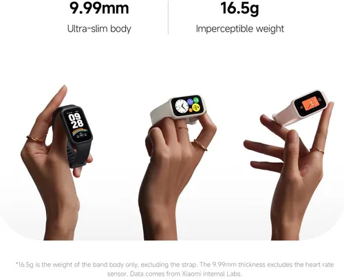 Miniatura 5 de XIAOMI Smart Band 9 Active Versión Global 1.47'' Pantalla Vida de Batería de 18 Días Modos Monitoreo de Salud y Fitness Todo el Día 5ATM (Negro)