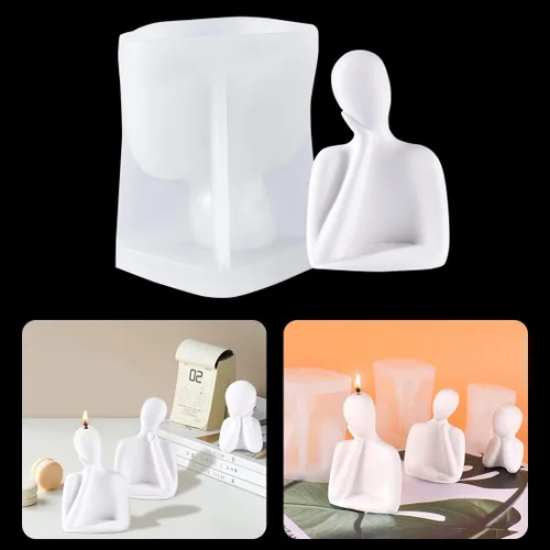 Esculturas de estatuas humanas 3D, moldes de vela de silicona, moldes de resina, moldes de silicona para cuerpo, figuras para resina, bricolaje,