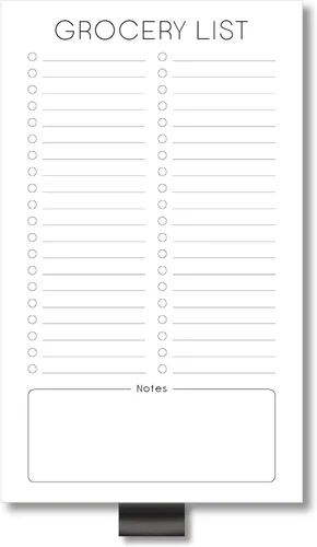 Miniatura 8 de Evercio Lista de comestibles Bloc de notas magnético para refrigerador Para listas de compras, bloc de notas minimalista para refrigerador