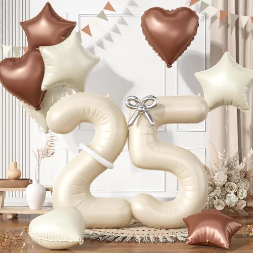 Miniatura 14 de Globos dorados de color champán con el número 11, globos de oro claro, globo de aluminio dorado con forma de corazón con estrella y globo largo