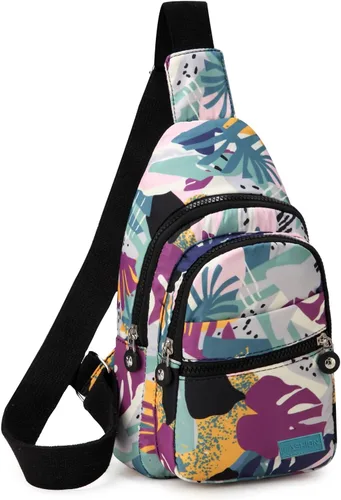 Miniatura 9 de EVANCARY - Mochila pequeña tipo bandolera para mujeres y hombres, mochila de pecho tipo bandolera para viajes, senderismo y actividades al aire