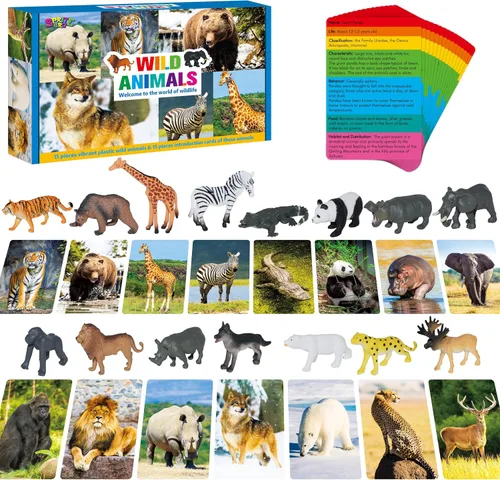 Miniatura 8 de SpriteGru 12 piezas de figuras de dinosaurios con 12 tarjetas de presentación, figuras de dinosaurios portátiles Montessori, juguetes educativos