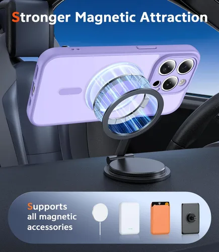 Miniatura 223 de FNTCASE Funda para iPhone 13 Pro-Max: Fundas magnéticas transparentes compatibles con Magsafe Slim anti amarillamiento protección contra caídas