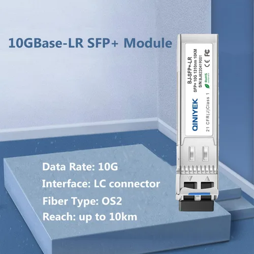 Miniatura 2 de Paquete de 2 transceptores 10GBase-LR SFP+, módulo LC dúplex SFP+ monomodo 10G, compatible con Cisco SFP-10G-LR, Ubiquiti UF-SM-10G, Meraki, X2