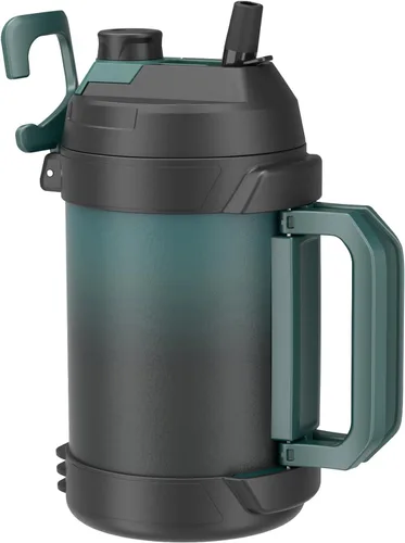 Miniatura 13 de Zukro Jarra de agua de 1 galón, botella de agua grande con aislamiento de triple pared de un galón con popote y boquilla, mantiene el frío 48 horas